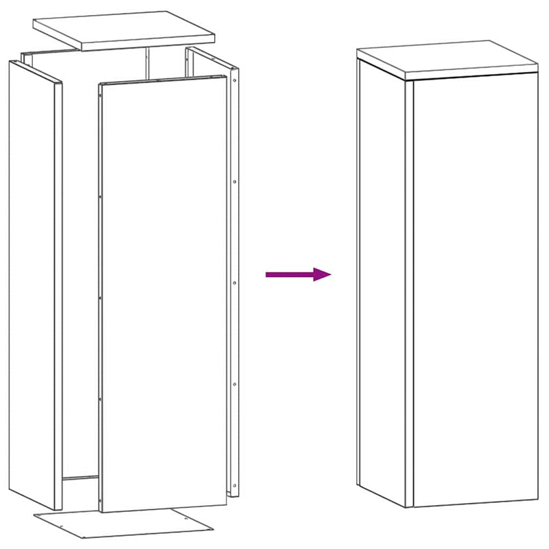 vidaXL Növényállványok 2 pcs Antracit 24 x 24 x 75 cm Acél