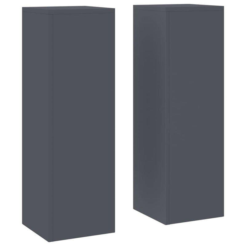 vidaXL Növényállványok 2 pcs Antracit 24 x 24 x 75 cm Acél