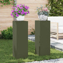 vidaXL Növényállvány 2 pcs Oliva zöld 24 x 24 x 75 cm Acél