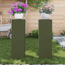 vidaXL Növényállvány 2 pcs Oliva zöld 24 x 24 x 75 cm Acél