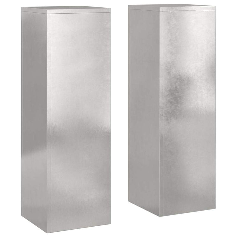 vidaXL Növényállványok 2 pcs Ezüst 24 x 24 x 75 cm Rozsdamentes acél
