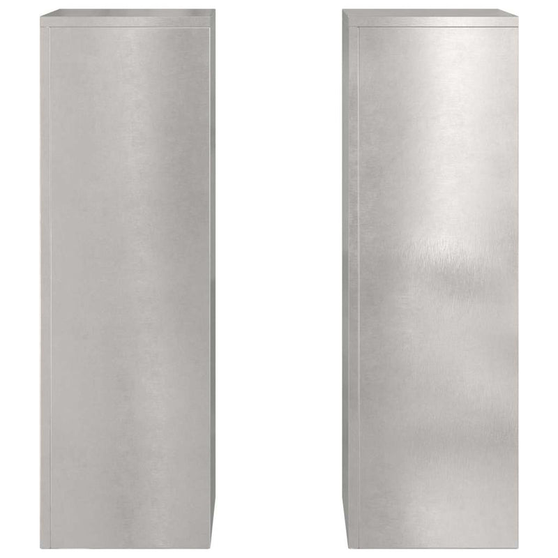 vidaXL Növényállványok 2 pcs Ezüst 24 x 24 x 75 cm Rozsdamentes acél