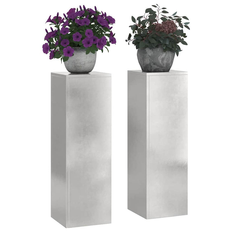 vidaXL Növényállványok 2 pcs Ezüst 24 x 24 x 75 cm Rozsdamentes acél