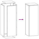 vidaXL Növényállvány 2 pcs Ezüst 24 x 24 x 75 cm Horganyzott acél
