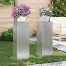 vidaXL Növényállvány 2 pcs Ezüst 24 x 24 x 75 cm Horganyzott acél