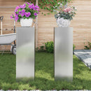 vidaXL Növényállvány 2 pcs Ezüst 24 x 24 x 75 cm Horganyzott acél