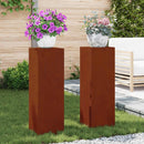 vidaXL Növényállvány 2 pcs Rozsdás 24 x 24 x 75 cm Időjárásálló acél
