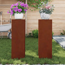 vidaXL Növényállvány 2 pcs Rozsdás 24 x 24 x 75 cm Időjárásálló acél