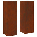 vidaXL Növényállvány 2 pcs Rozsdás 24 x 24 x 75 cm Időjárásálló acél
