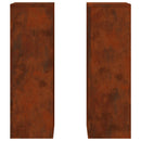 vidaXL Növényállvány 2 pcs Rozsdás 24 x 24 x 75 cm Időjárásálló acél