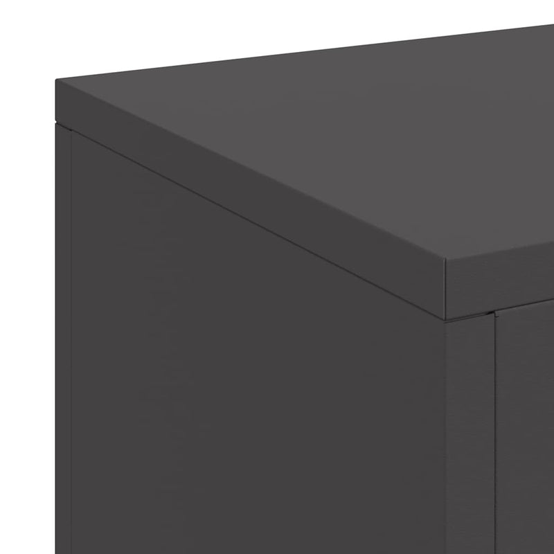 vidaXL Növényállványok 3 pcs Fekete 24 x 24 x 75 cm Acél