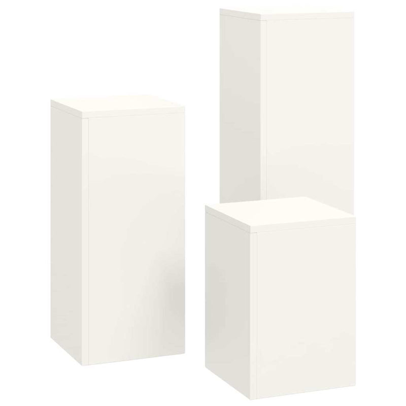 vidaXL Növényállványok 3 pcs Fehér 24 x 24 x 75 cm Acél