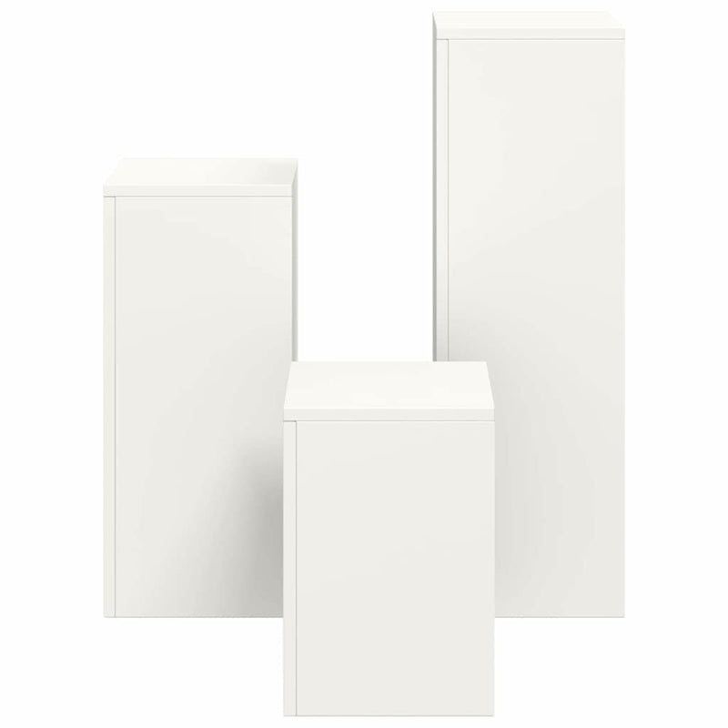 vidaXL Növényállványok 3 pcs Fehér 24 x 24 x 75 cm Acél