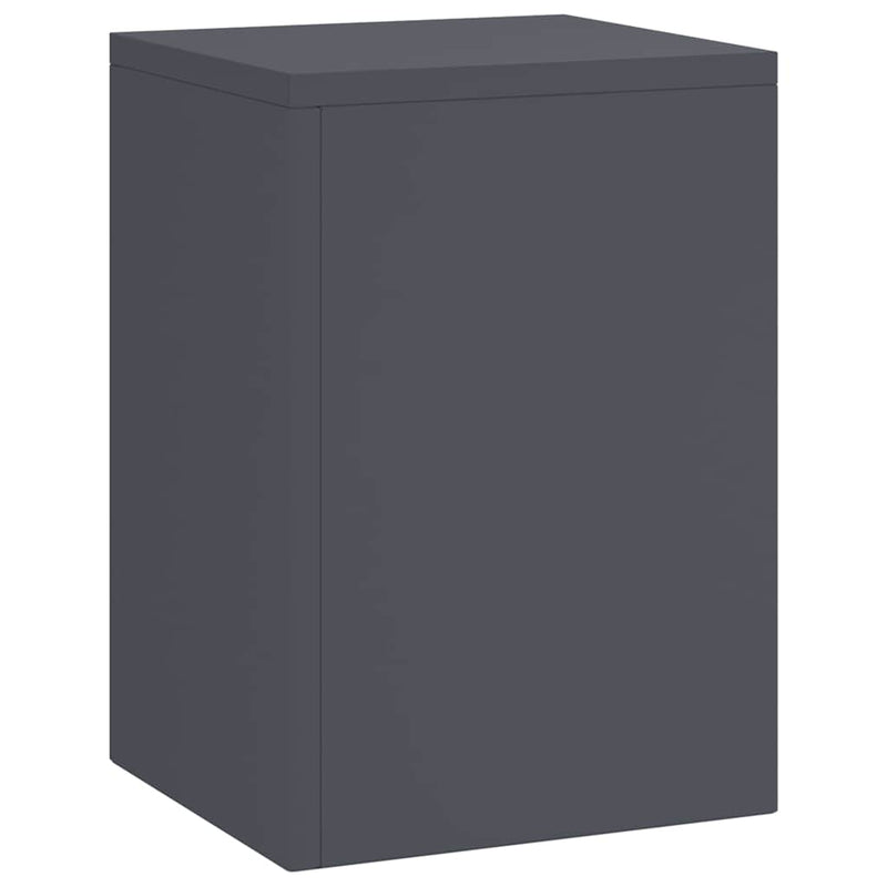 vidaXL Növényállványok 3 pcs Antracit 24 x 24 x 75 cm Acél
