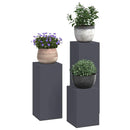 vidaXL Növényállvány 3 pcs Antracit Acél