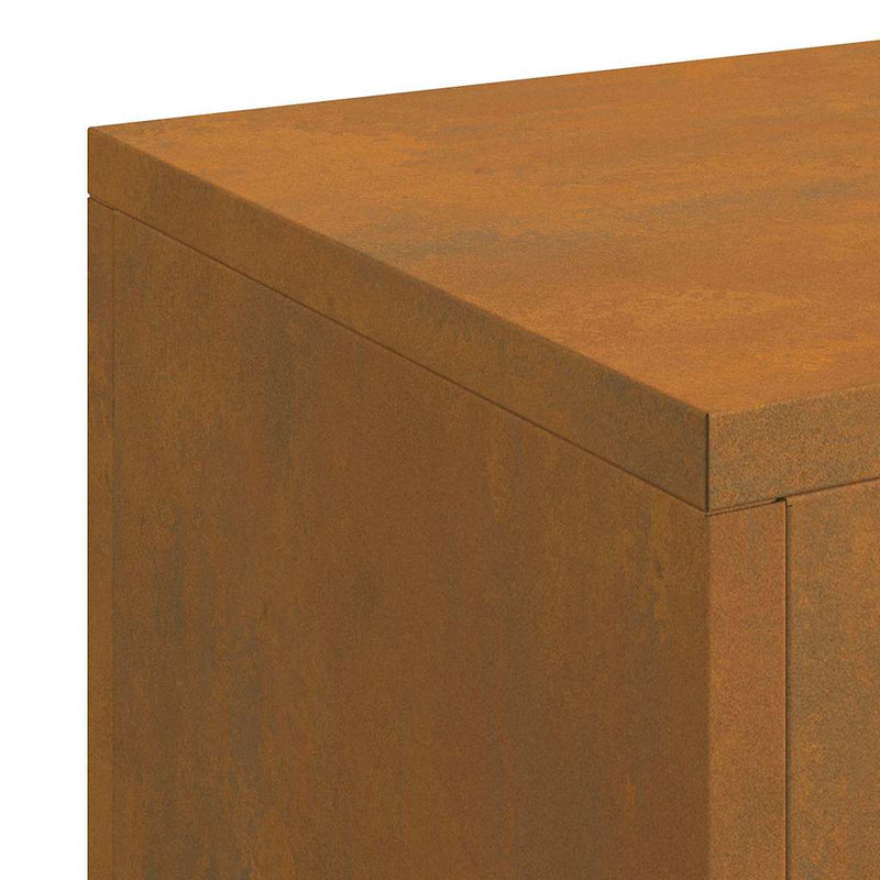 vidaXL Növényállványok 3 pcs Rozsdás 24 x 24 x 75 cm időjárásálló acél