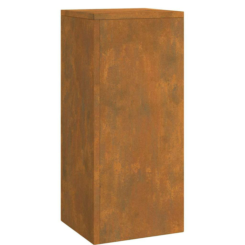 vidaXL Növényállványok 3 pcs Rozsdás 24 x 24 x 75 cm időjárásálló acél
