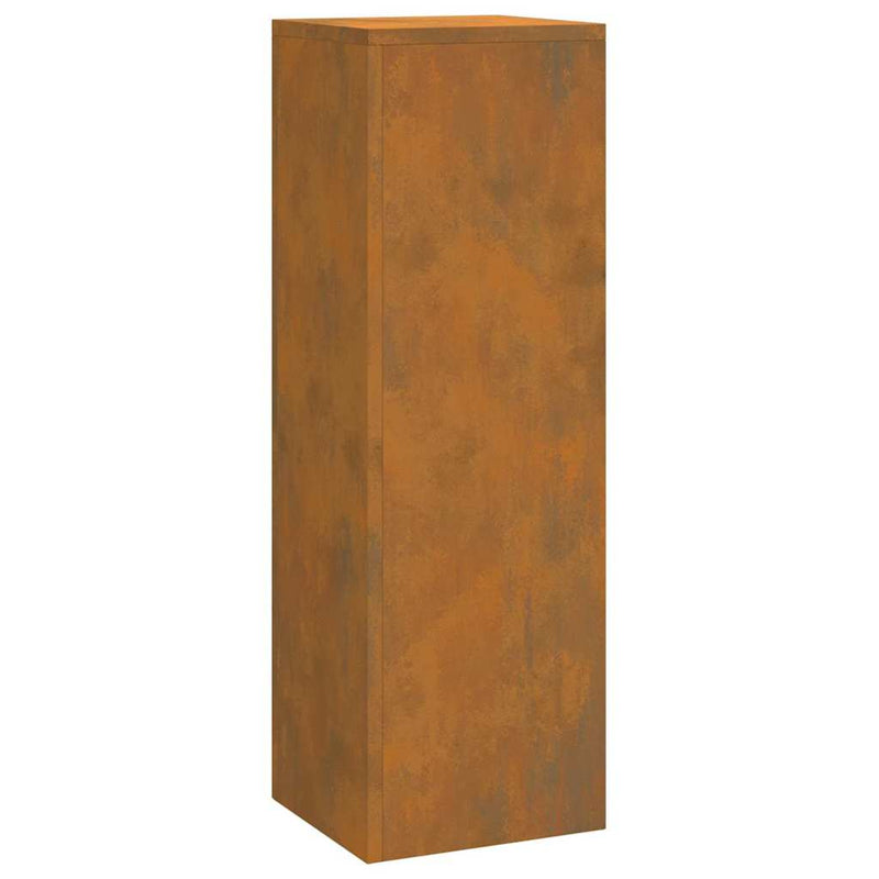 vidaXL Növényállványok 3 pcs Rozsdás 24 x 24 x 75 cm időjárásálló acél