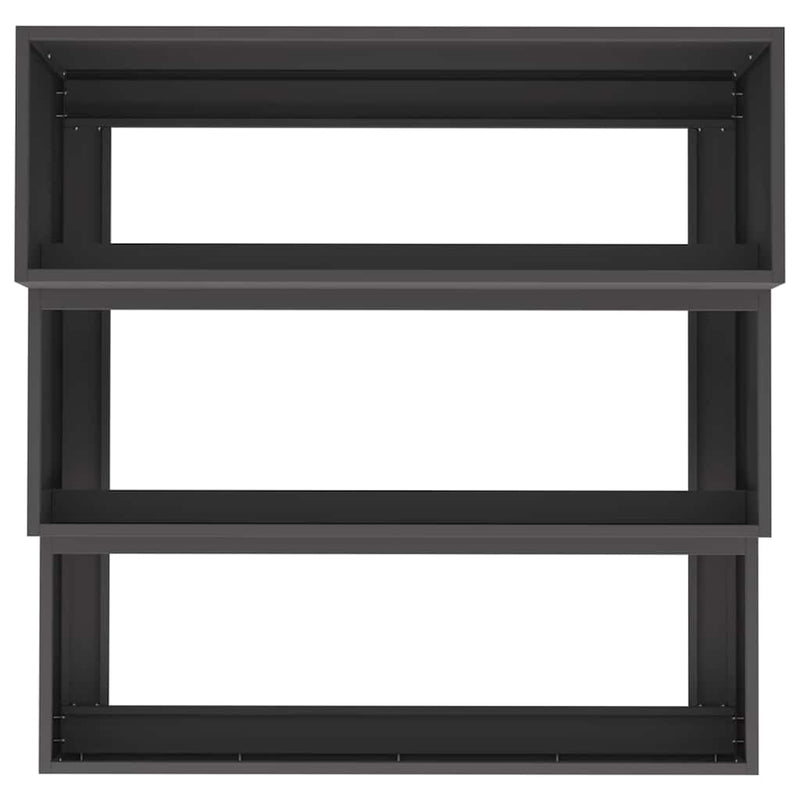 vidaXL Kerti cserép Fekete 90 x 90 x 35 cm Acél