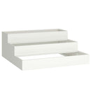 vidaXL Kerti cserép Fehér 90 x 90 x 35 cm Hidegen hengerelt acél
