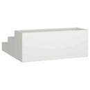 vidaXL Kerti cserép Fehér 90 x 90 x 35 cm Hidegen hengerelt acél