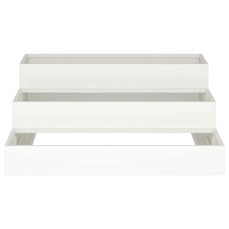 vidaXL Kerti cserép Fehér 90 x 90 x 35 cm Acél