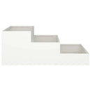 vidaXL Kerti cserép Fehér 90 x 90 x 35 cm Hidegen hengerelt acél