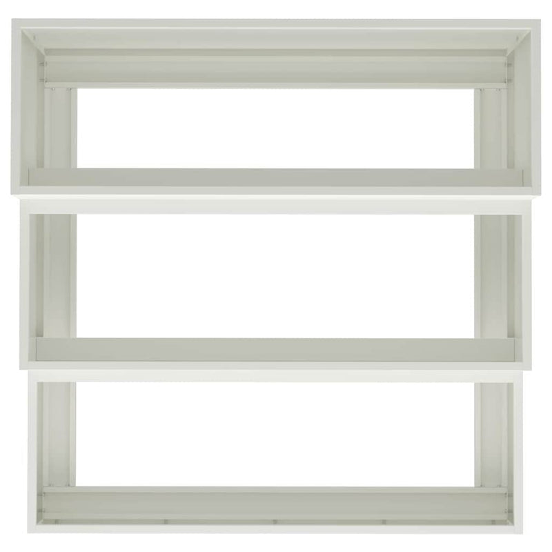 vidaXL Kerti cserép Fehér 90 x 90 x 35 cm Acél