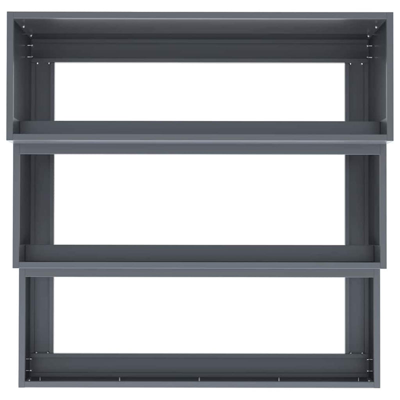 vidaXL Kerti cserép Antracit 90 x 90 x 35 cm Acél