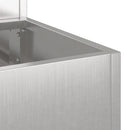 vidaXL Kerti cserép Ezüst 90 x 90 x 35 cm Rozsdamentes acél