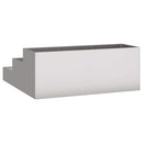 vidaXL Kerti cserép Ezüst 90 x 90 x 35 cm Rozsdamentes acél