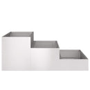 vidaXL Kerti cserép Ezüst 90 x 90 x 35 cm Rozsdamentes acél