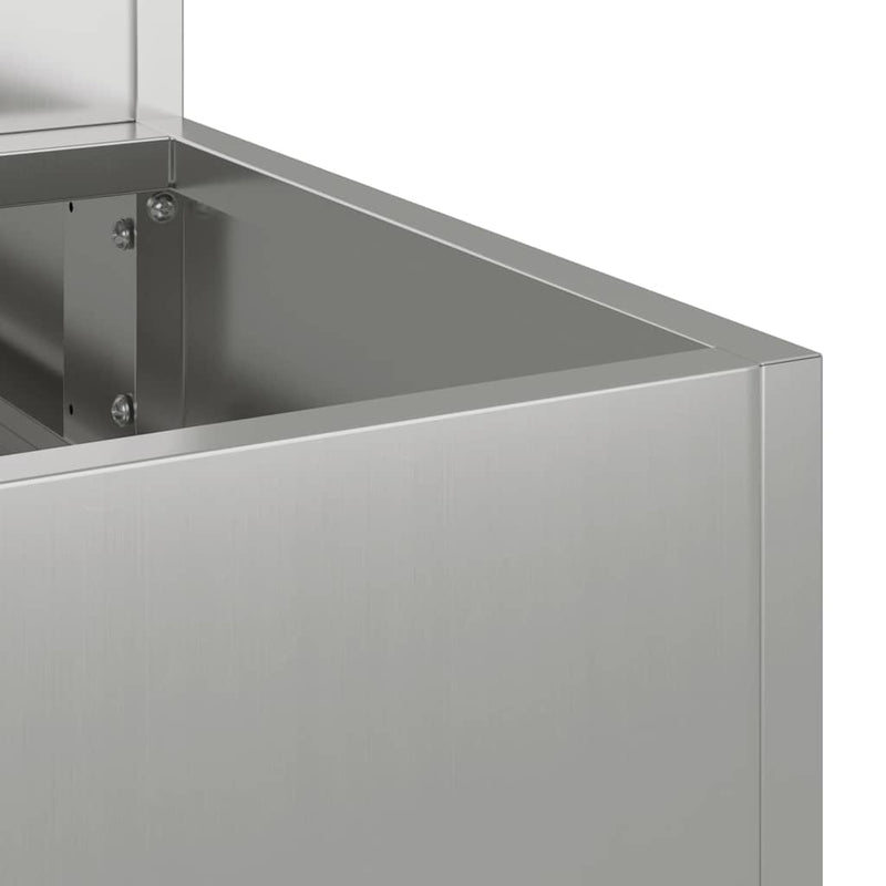 vidaXL Kerti cserép Ezüst 90 x 90 x 35 cm Horganyzott acél