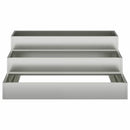 vidaXL Kerti cserép Ezüst 90 x 90 x 35 cm Horganyzott acél