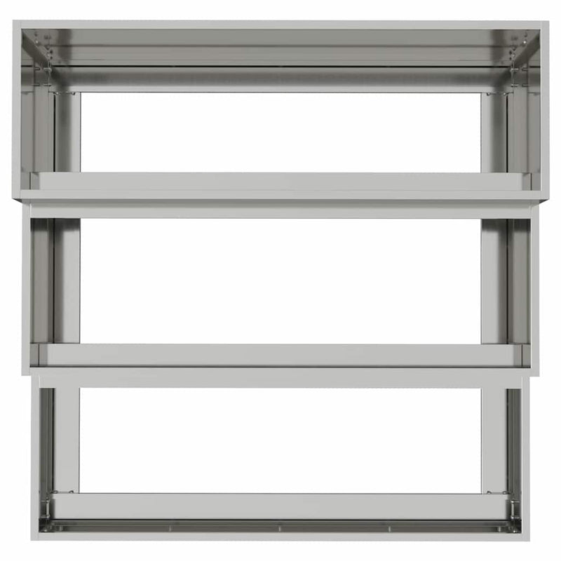vidaXL Kerti cserép Ezüst 90 x 90 x 35 cm Horganyzott acél