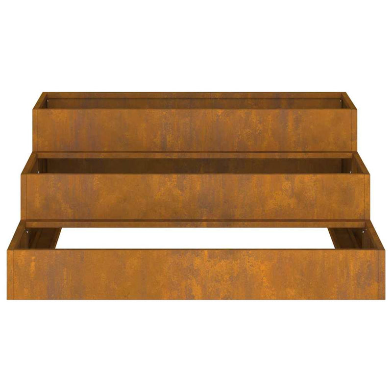 vidaXL Kerti cserép Rozsdás 90 x 90 x 35 cm időjárásálló acél