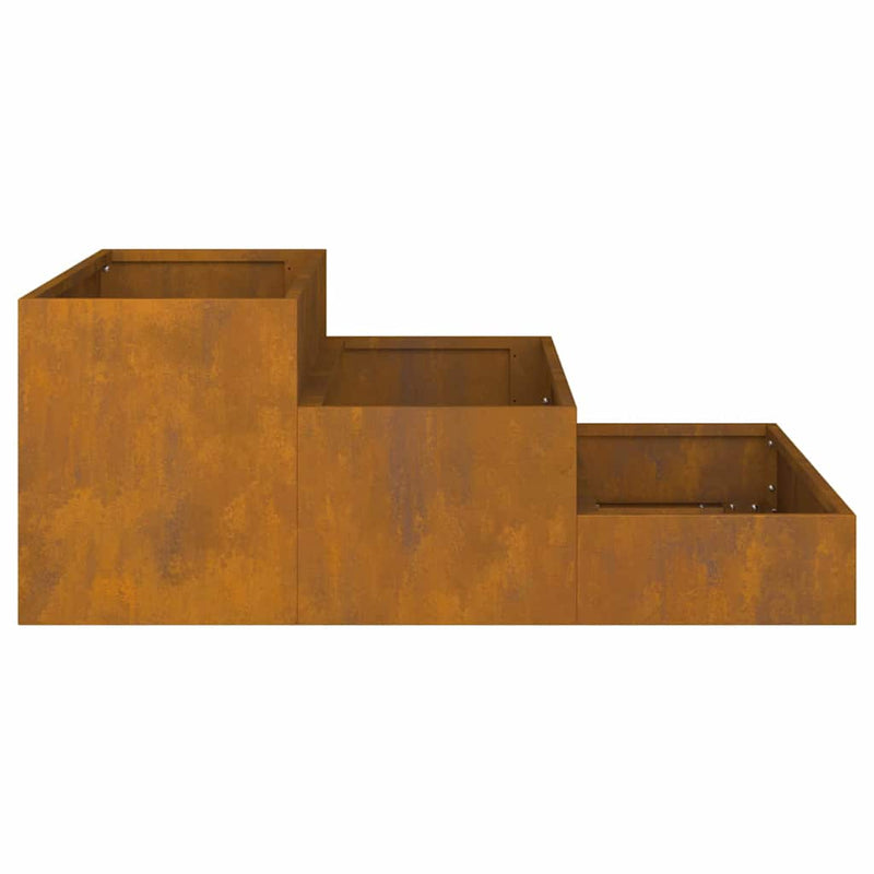 vidaXL Kerti cserép Rozsdás 90 x 90 x 35 cm időjárásálló acél