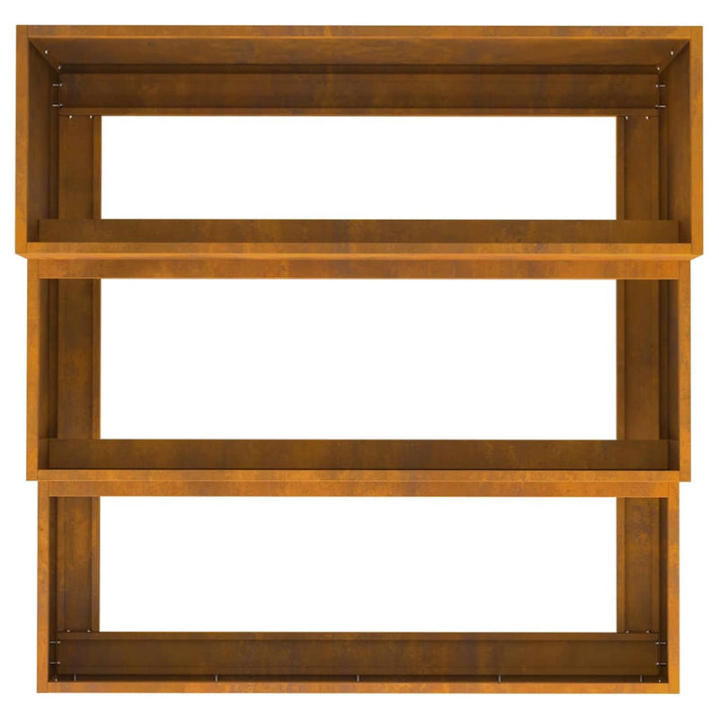 vidaXL Kerti cserép Rozsdás 90 x 90 x 35 cm időjárásálló acél