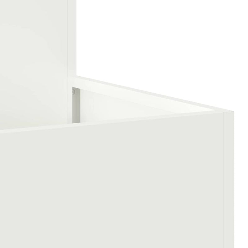 vidaXL Kerti cserép Fehér 80 x 80 x 48 cm Acél