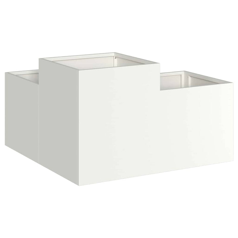 vidaXL Kerti cserép Fehér 80 x 80 x 48 cm Acél