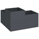 vidaXL Kerti cserép Antracit 80 x 80 x 48 cm Acél