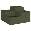 vidaXL Kerti cserép Oliva zöld 80 x 80 x 48 cm Acél