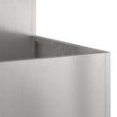 vidaXL Kerti cserép Ezüst 80 x 80 x 48 cm Rozsdamentes acél