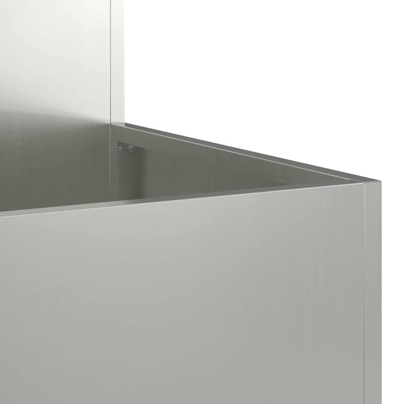 vidaXL Kerti cserép Ezüst 80 x 80 x 48 cm Horganyzott acél