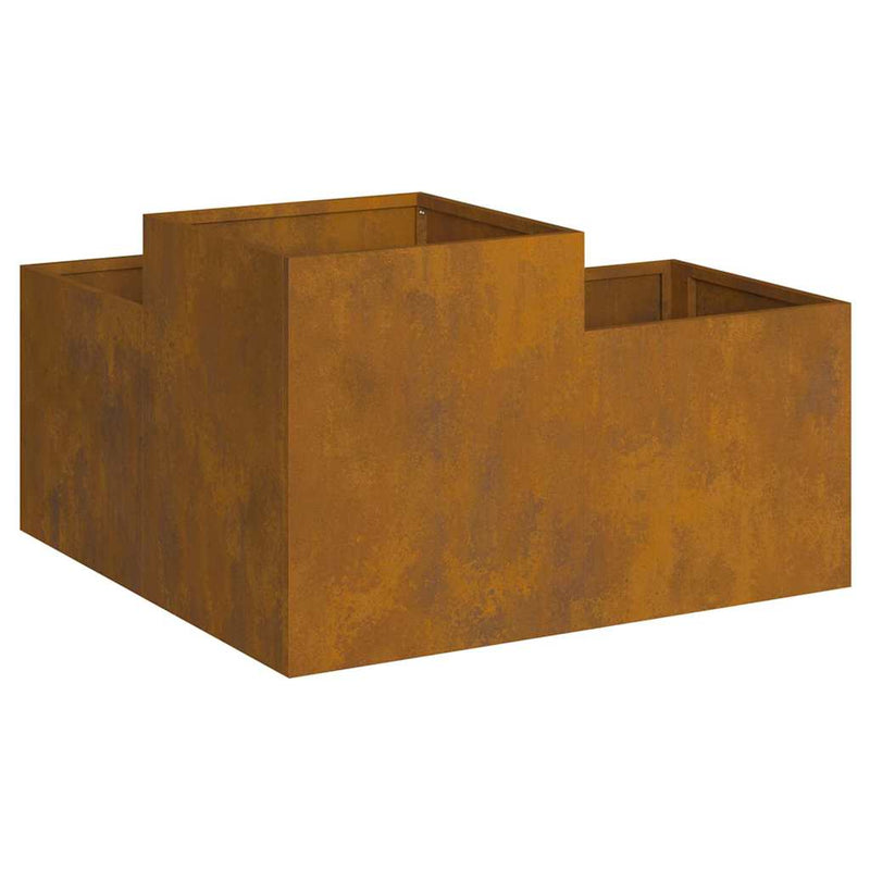 vidaXL Kerti cserép Rozsdás 100 x 100 x 48 cm időjárásálló acél