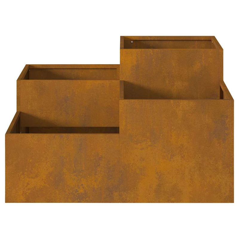 vidaXL Kerti cserép Rozsdás 100 x 100 x 48 cm időjárásálló acél