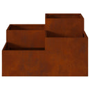 vidaXL Kerti cserép Rozsdás 80 x 80 x 48 cm Időjárásálló acél