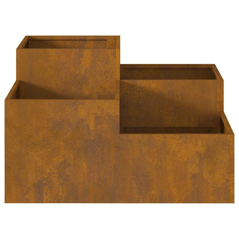 vidaXL Kerti cserép Rozsdás 100 x 100 x 48 cm időjárásálló acél