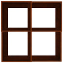 vidaXL Kerti cserép Rozsdás 80 x 80 x 48 cm Időjárásálló acél