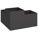 vidaXL Kerti cserép Fekete 100 x 100 x 48 cm Acél